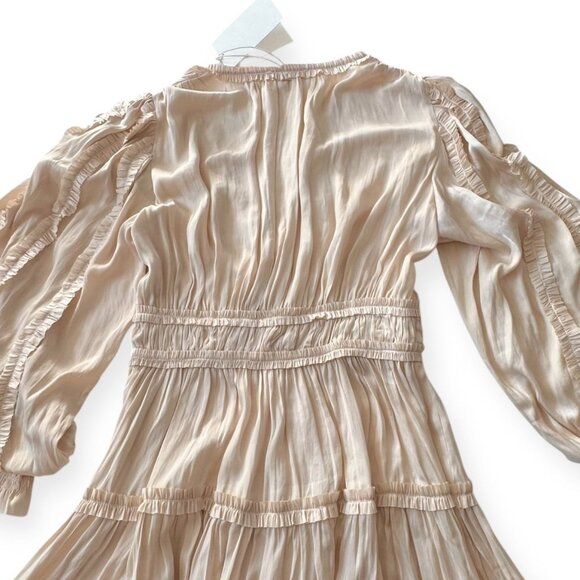 Ulla Johnson Gemma Plisse Mini Dress In Dawn, Size 6, New with Tag, $575 MSRP - Picture 11 of 16